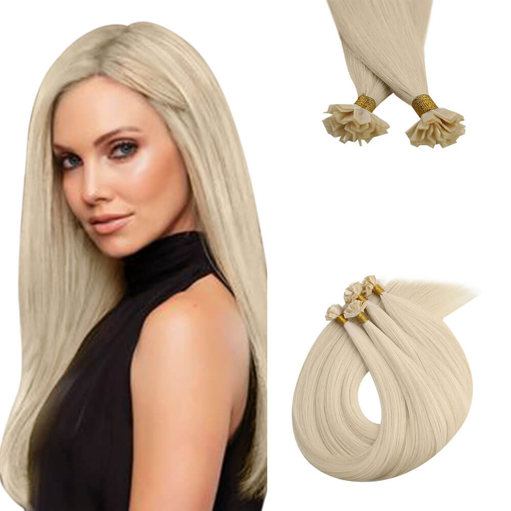 K Tip Hair Extensions Virgin Unprocessed Hair Medium Brown 60 Vivien