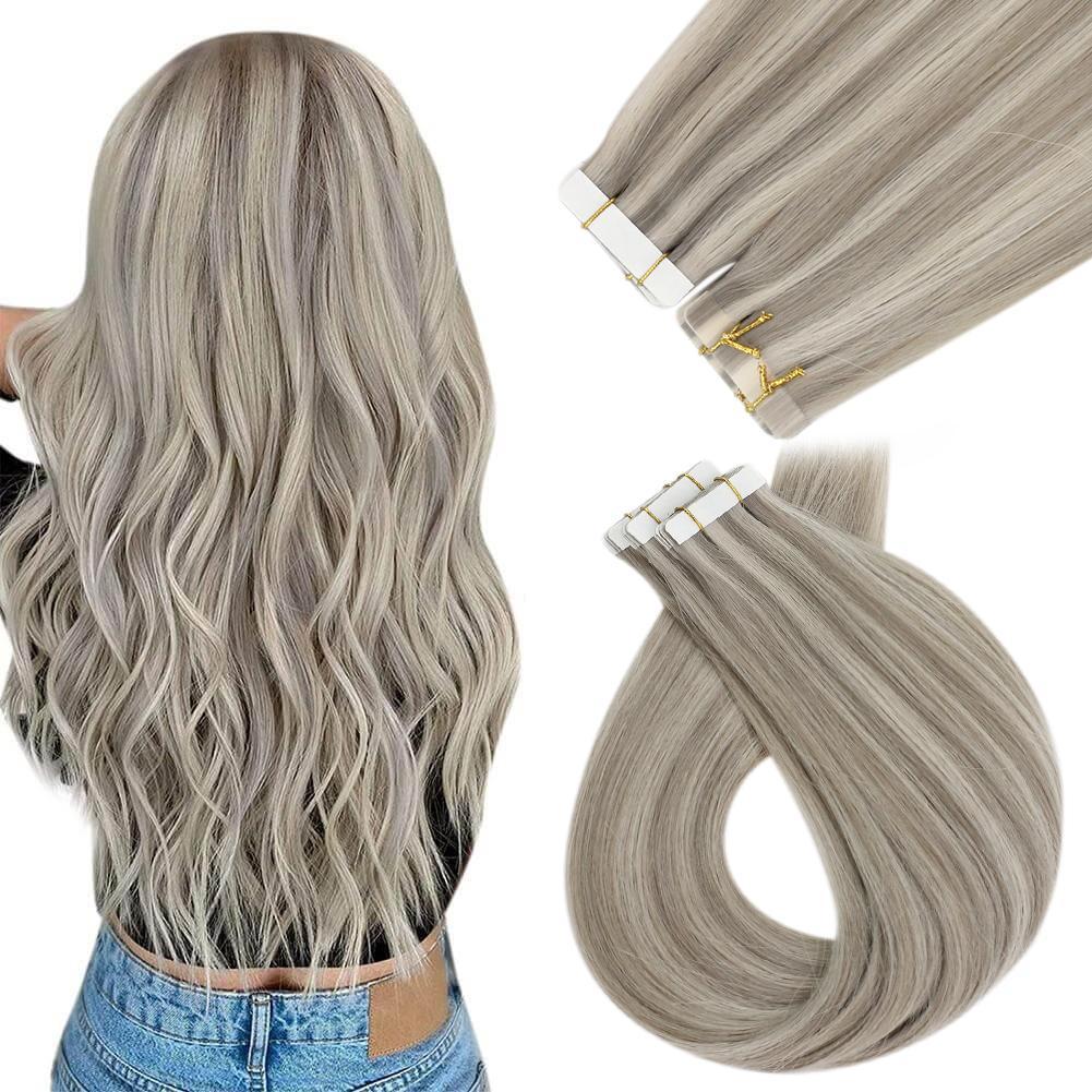 Invisible Seamless Tape in Virgin Human Hair Extensions Balayage