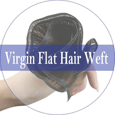 virgin flat weft hair 