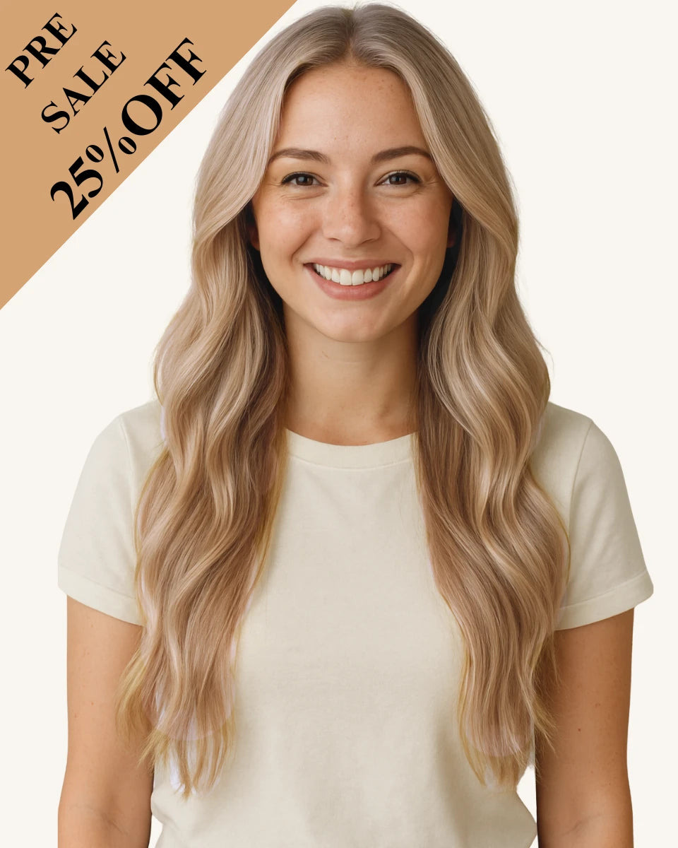 [Pre Sale] Ultra Volume Seamless Clip-In Hair Extensions Blonde Highlight #P18/613