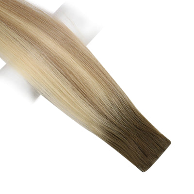 [US Only][Fixed Price $49.99]Balayage Color Real Human Virgin Hair Extensions Tape in Hair #4/10/16