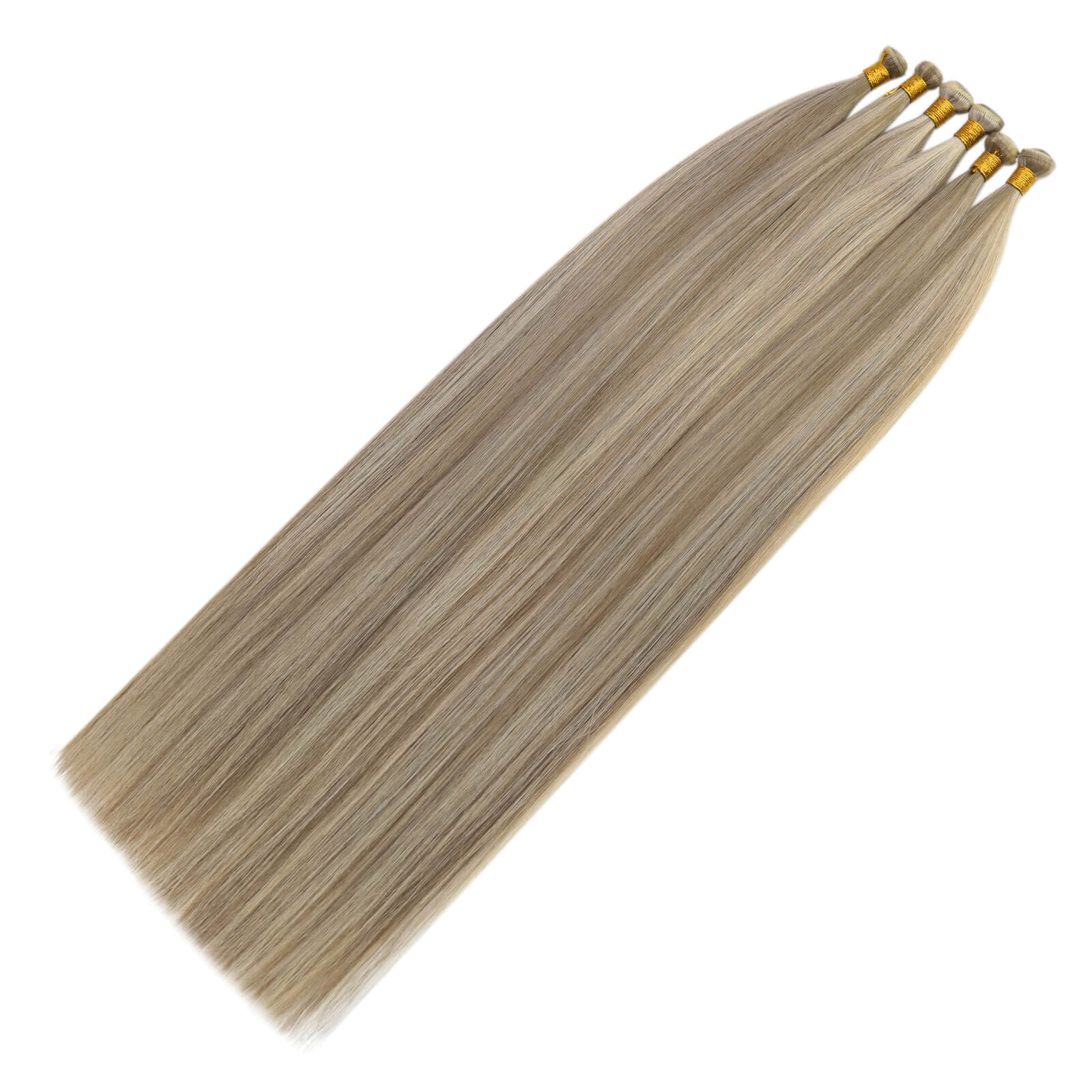 [virgin+]Genius Weft Human Hair Vivien virgin+ Bundles HairHighlight Platinum Blonde #P8/60