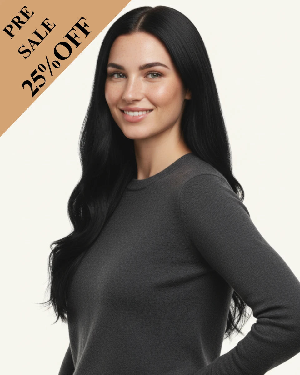 [Pre Sale] PU Genius Seamless Clip in Off Black #1B 7Pcs 14-24In 135G/150G