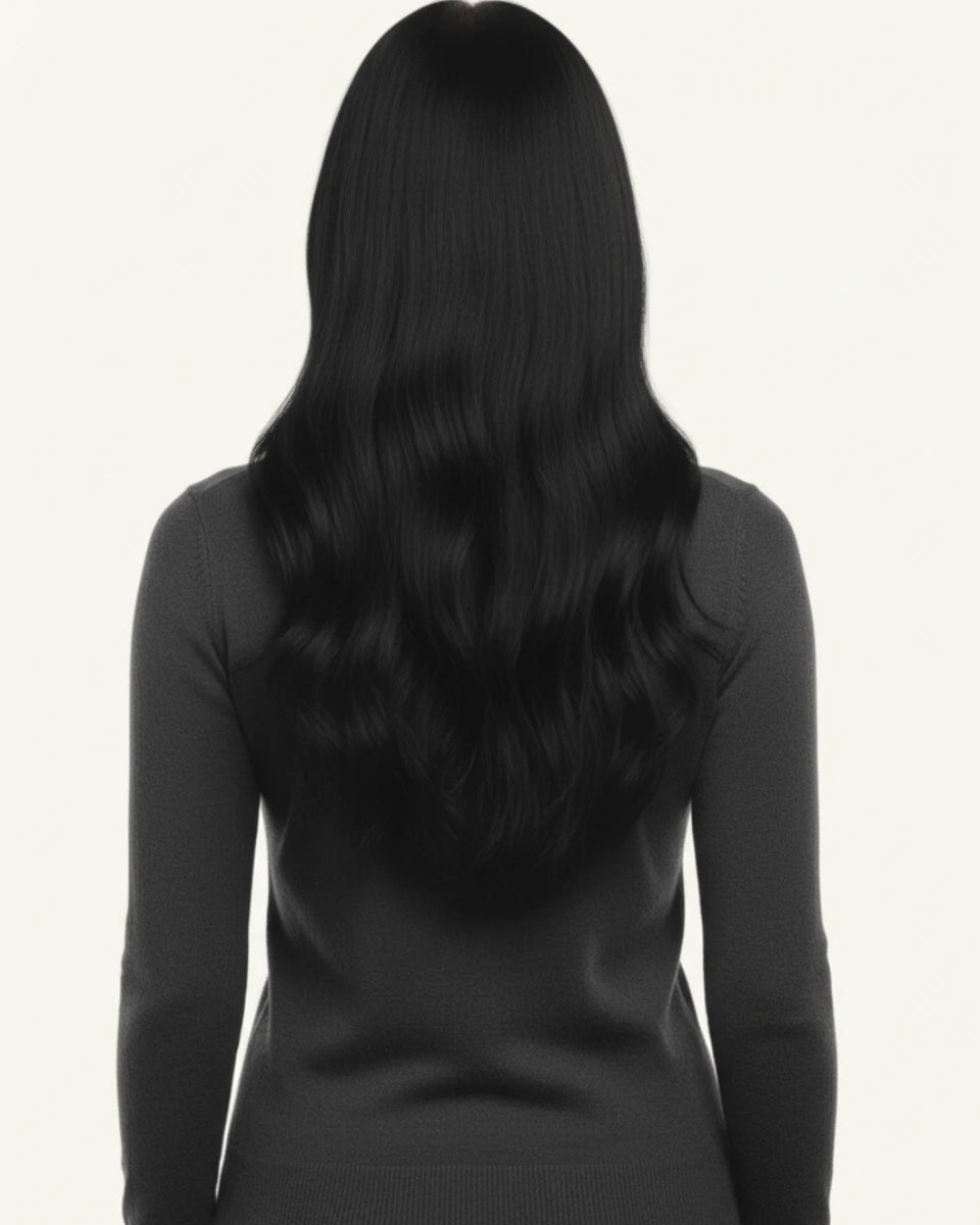 [Pre Sale] PU Genius Seamless Clip in Off Black #1B 7Pcs 14-24In 135G/150G