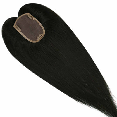 1B natural black hair topper