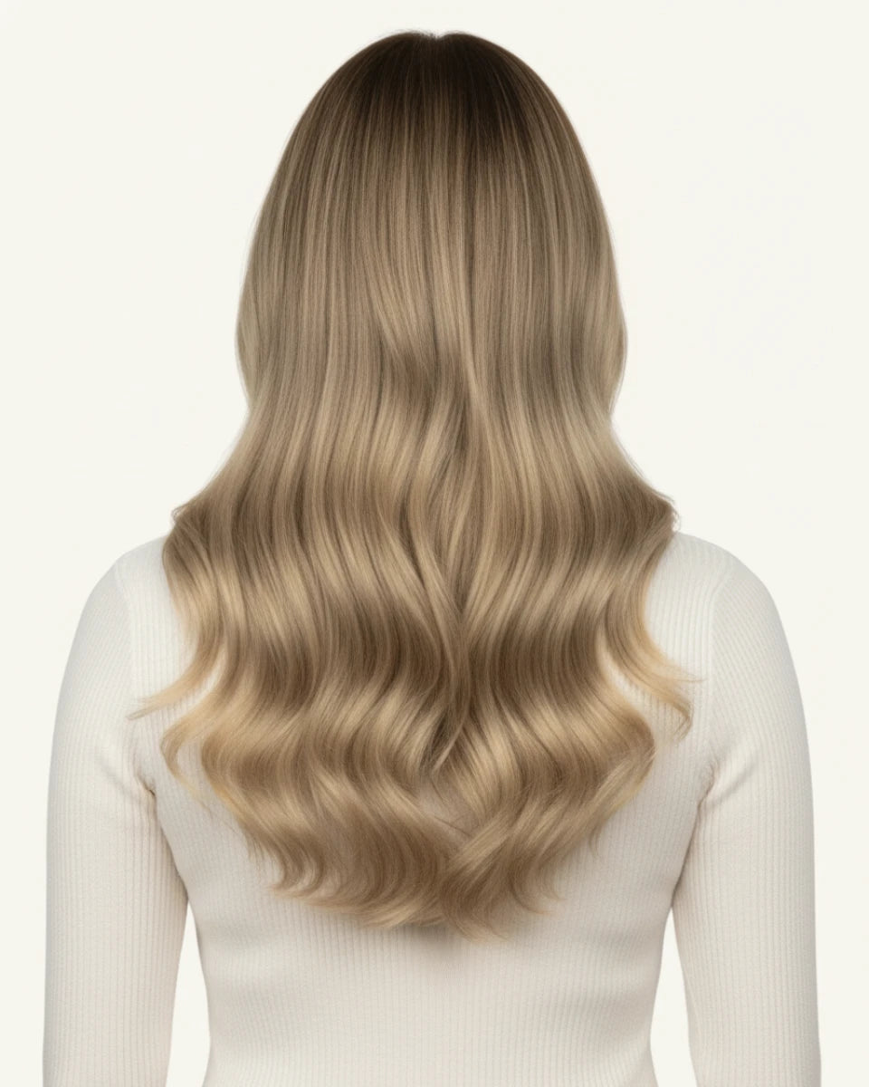 Remy human hair clip in extensions