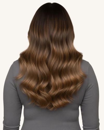 [Pre Sale] PU Genius Seamless Clip in Balayage Brown #4/27/4 7Pcs 14-24In 135G/150G