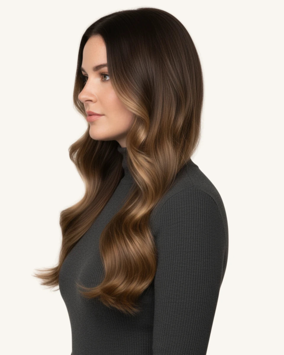 [Pre Sale] PU Genius Seamless Clip in Brown Balayage #2/6/2 7Pcs 14-24In 135G/150G