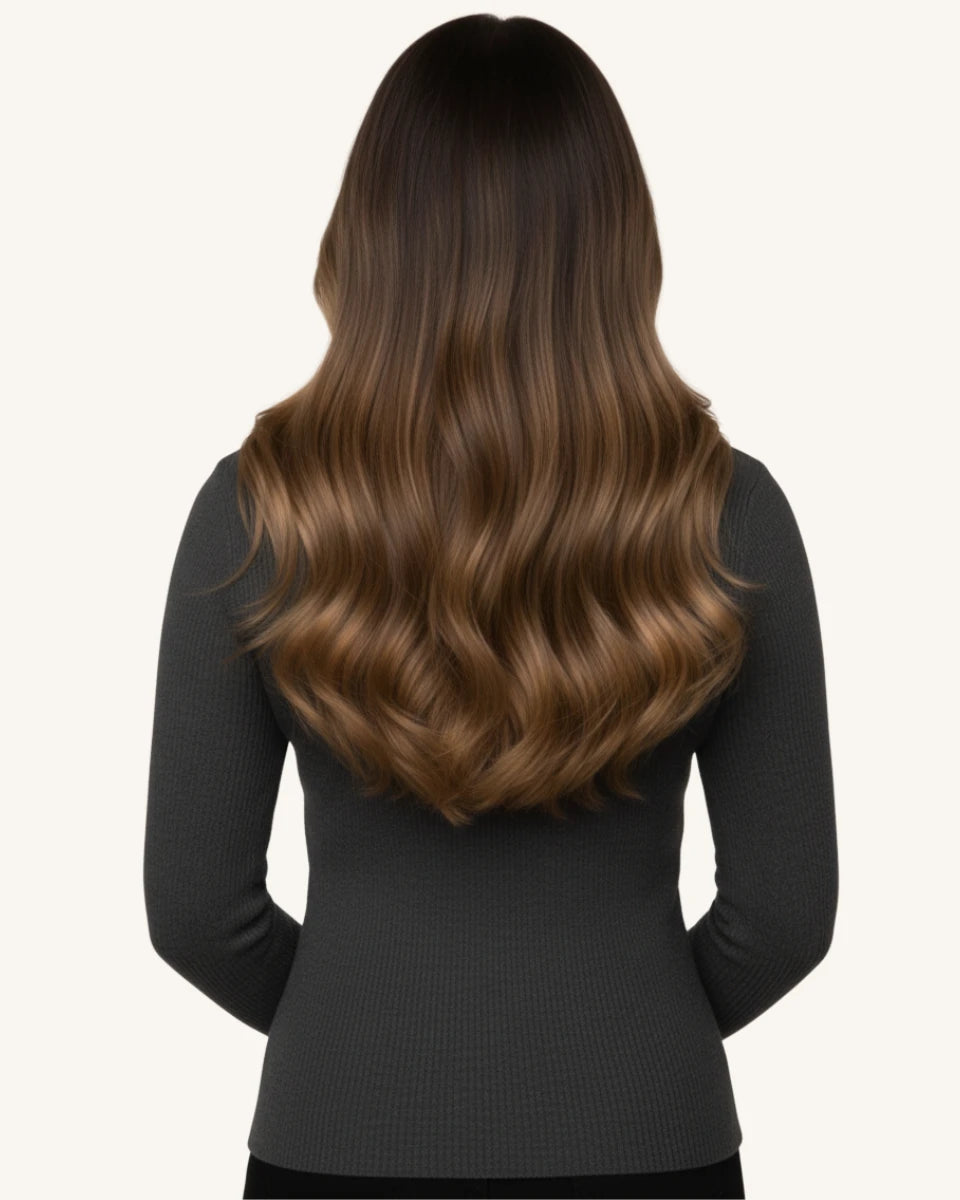 [Pre Sale] PU Genius Seamless Clip in Brown Balayage #2/6/2 7Pcs 14-24In 135G/150G