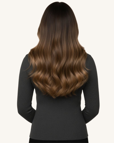 [Pre Sale] PU Genius Seamless Clip in Brown Balayage #2/6/2 7Pcs 14-24In 135G/150G