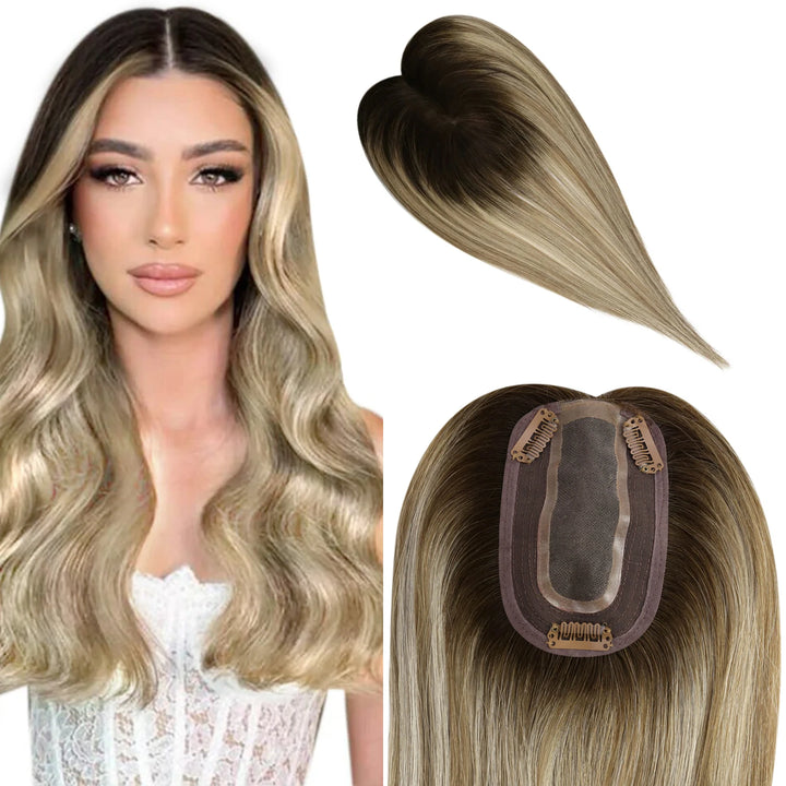 Women’s virgin hair topper 3x5 inch for thinning areas