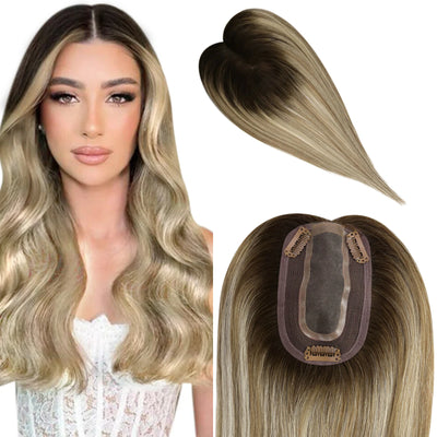 Women’s virgin hair topper 3x5 inch for thinning areas