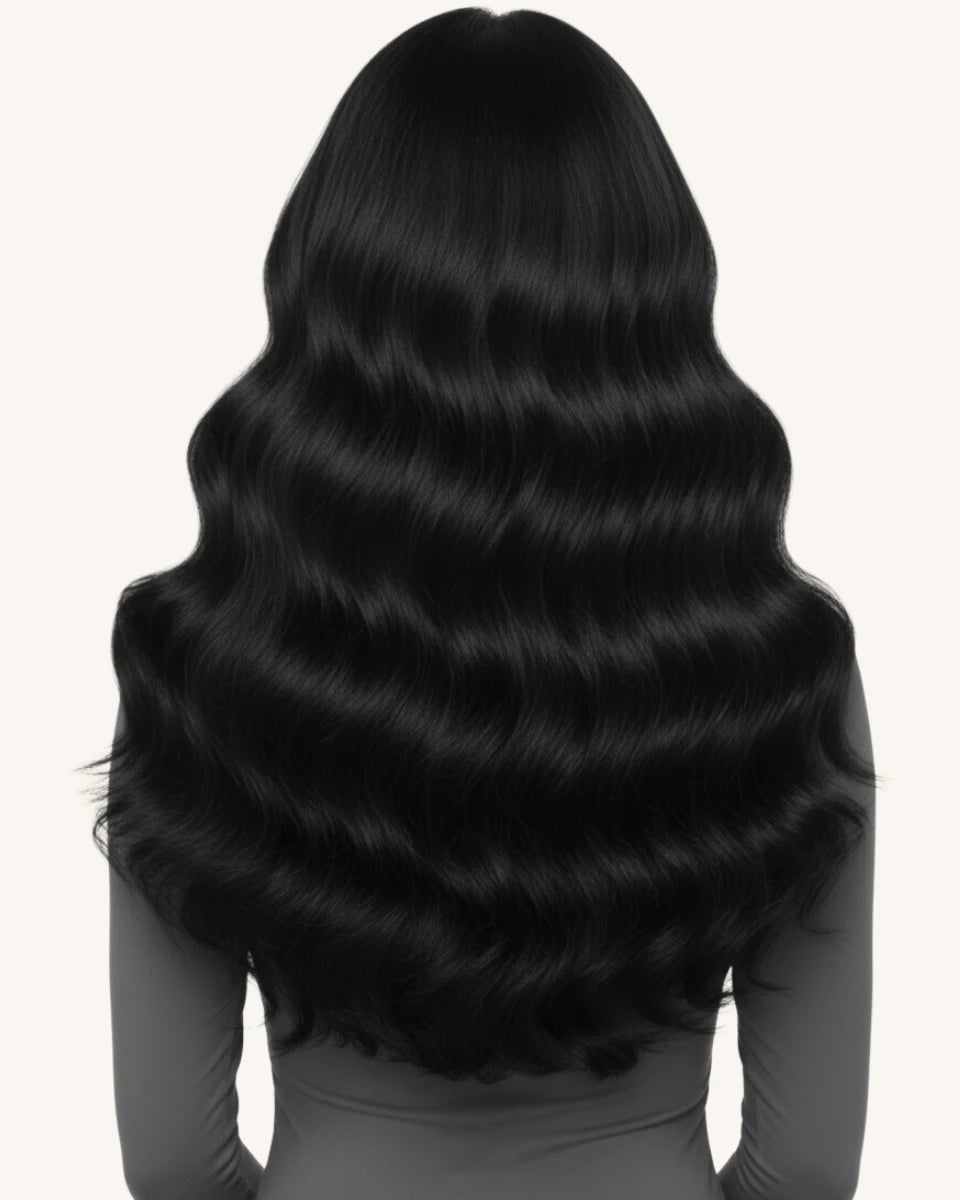 [Pre Sale] PU Genius Seamless Clip in Jet Black #1 7Pcs 14-24In 135G/150G