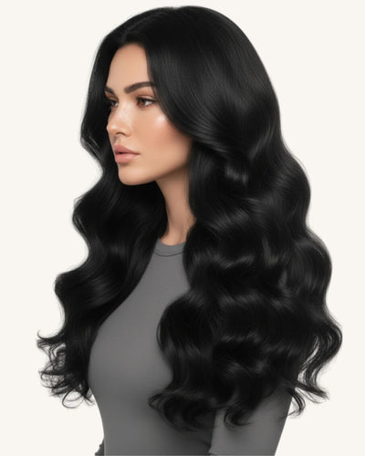 [Pre Sale] PU Genius Seamless Clip in Jet Black #1 7Pcs 14-24In 135G/150G