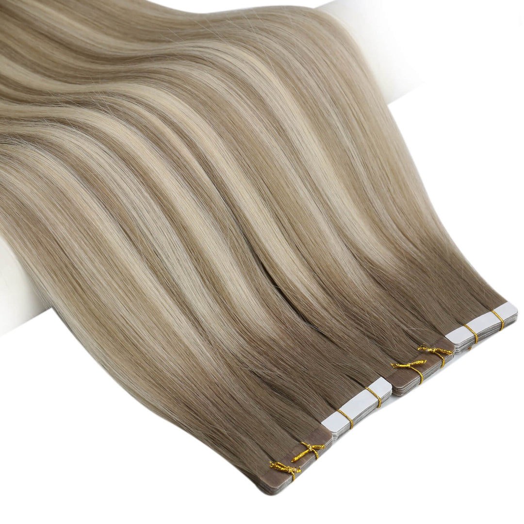 virgin natural tape shine human hair extensions