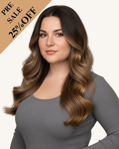 [Pre Sale] PU Genius Seamless Clip in Balayage Brown #4/27/4 7Pcs 14-24In 135G/150G