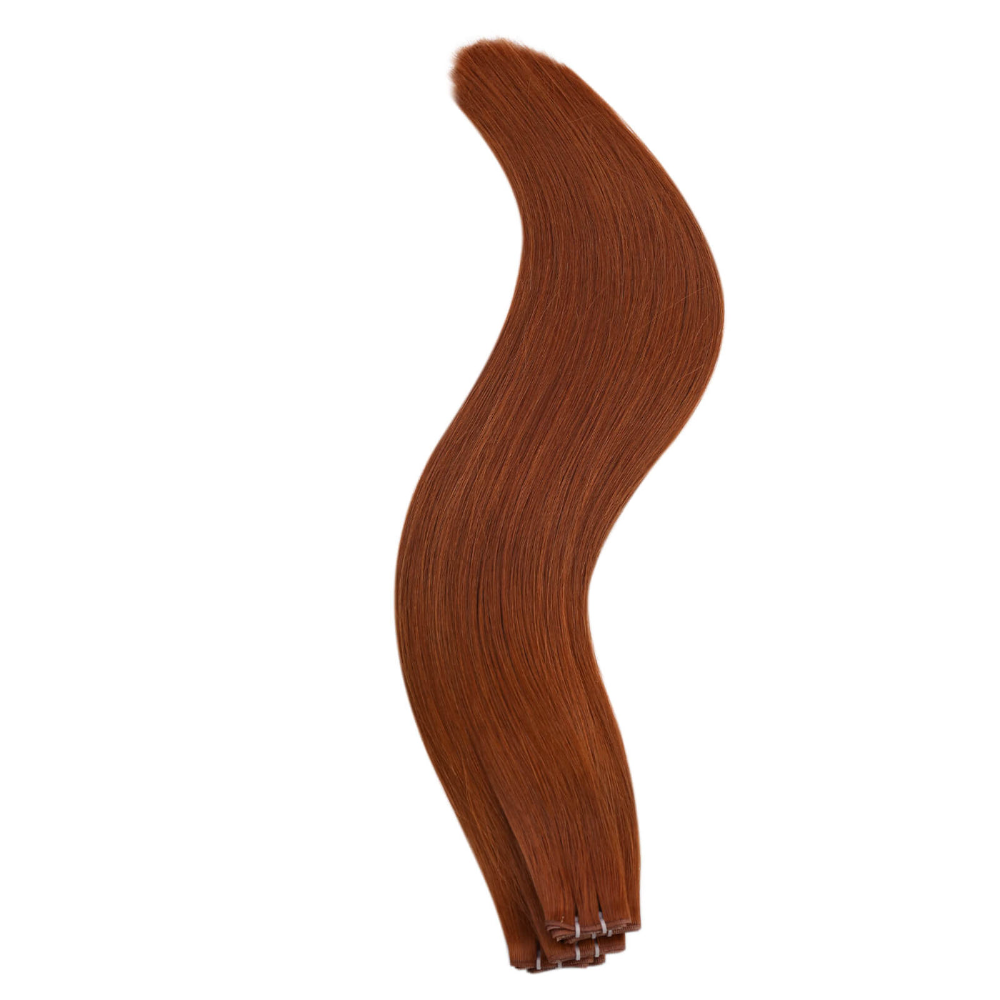[virgin+]Genius Weft Hair Extensions virgin+ Hair Bundles Human Straight Weave Copper #33