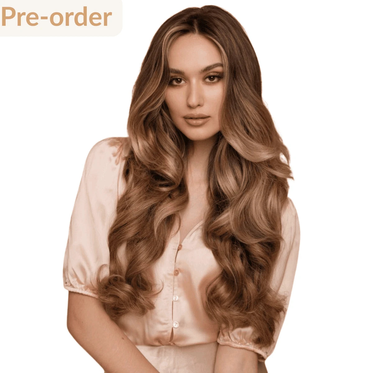 Long Balayage Brown Hair Extensions – Smooth & Tangle-Free