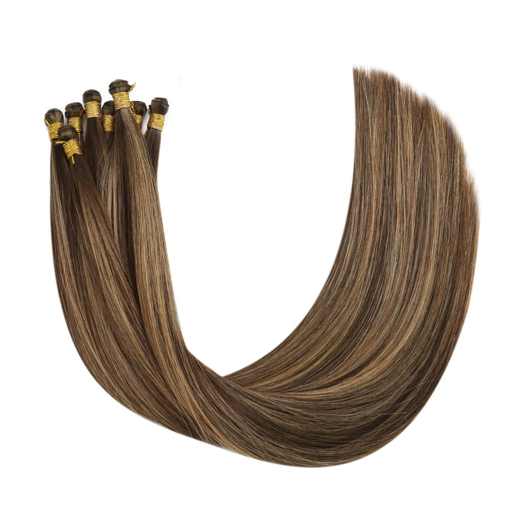 hand tied hair extensions shine and soft hair