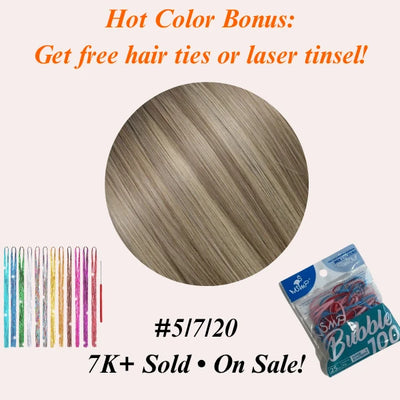 free hair ties and hair tinsel gift