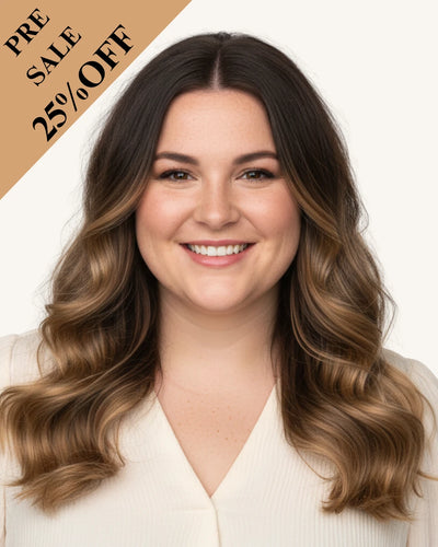 Remy human hair clip in extensions