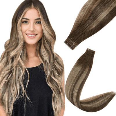 tape in balayage hair extensions human hair