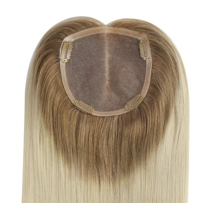 remy clip in medium hair topper -Affordable hair toppers