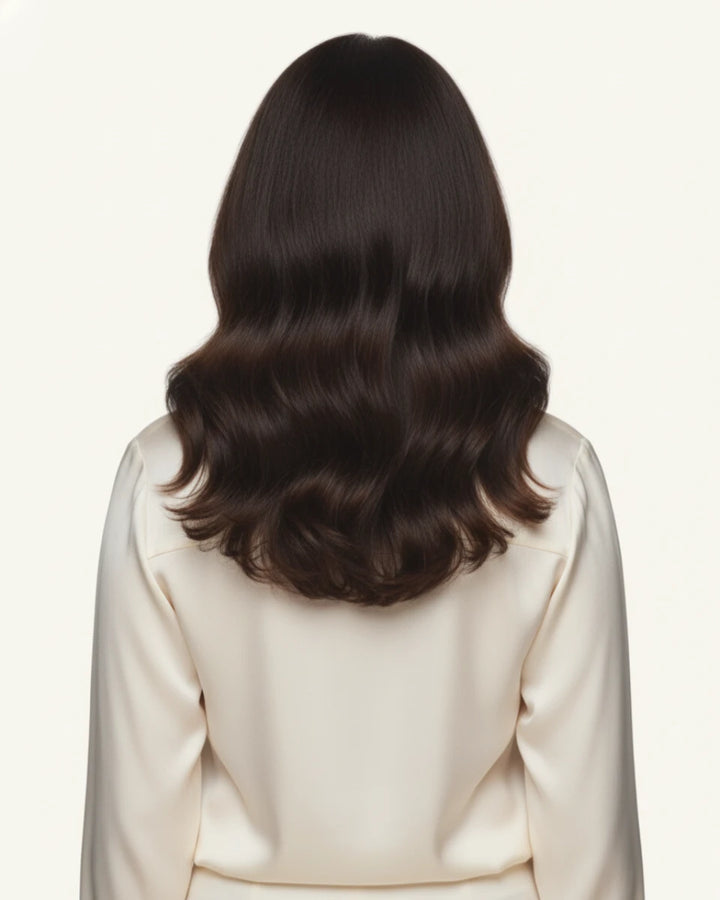 Real human hair clip in extensions