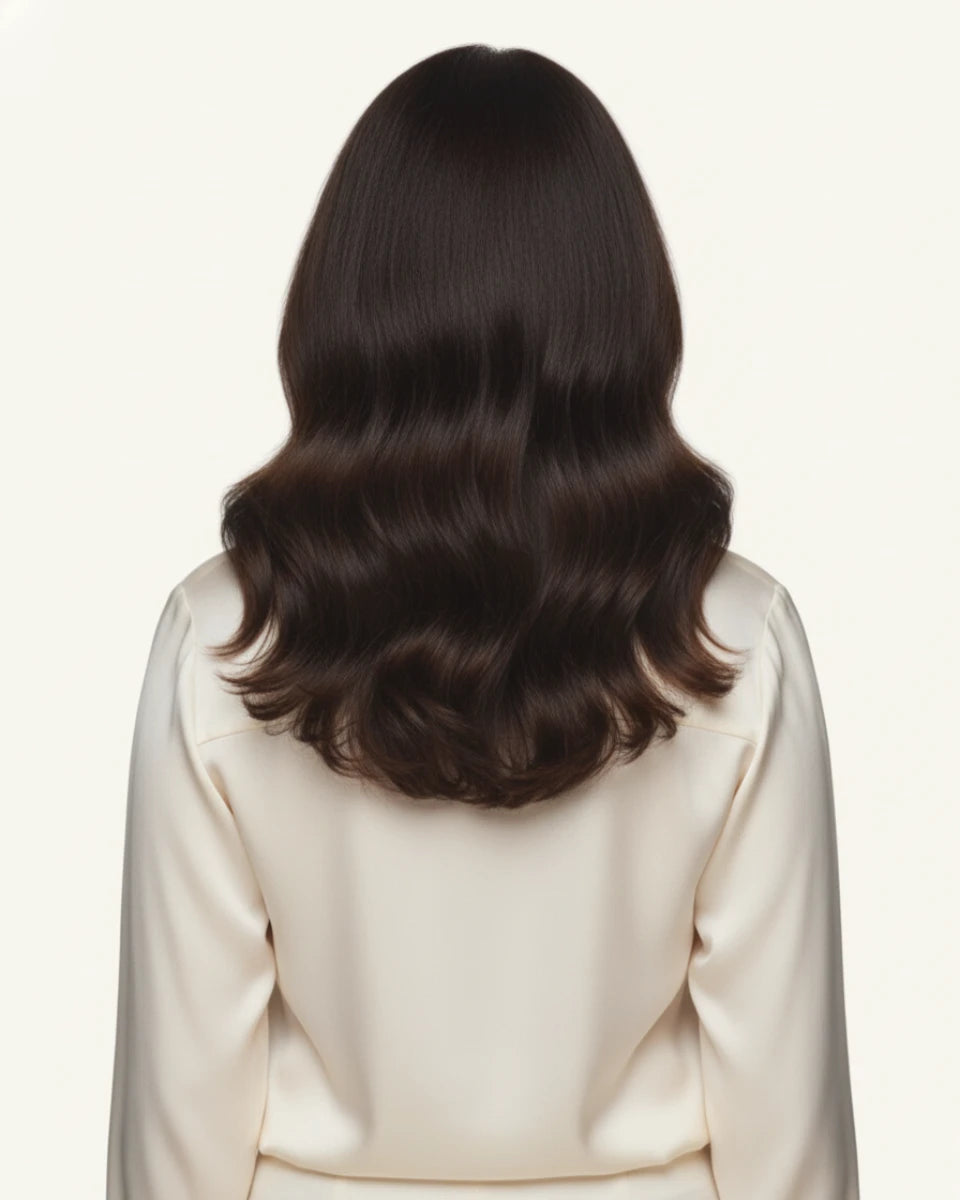 Real human hair clip in extensions