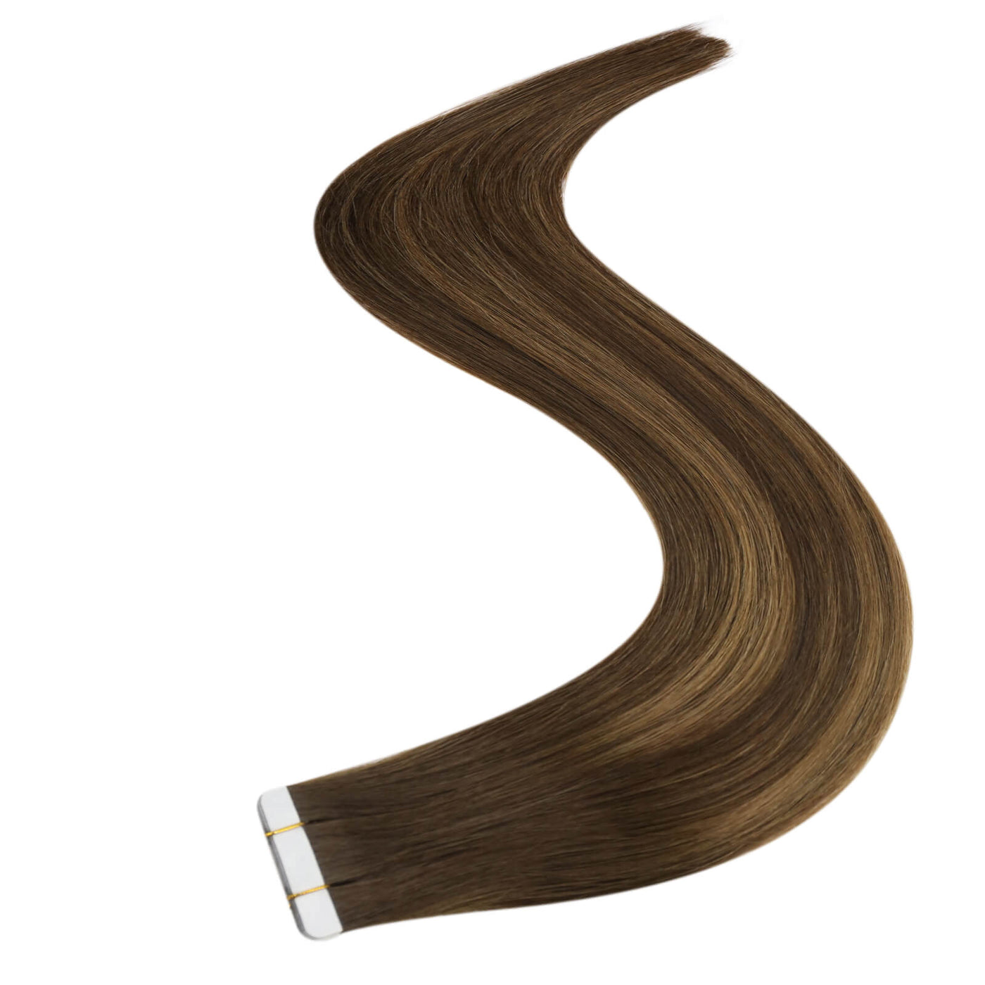 Glue in Hair Brown to Blonde Virgin Real Hair Extensions Human Hair Tape in #DU