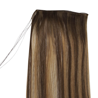 Vivien Virgin+ Hand-tied Hair Real Human Balaygae Hair Weft Extensions #DU
