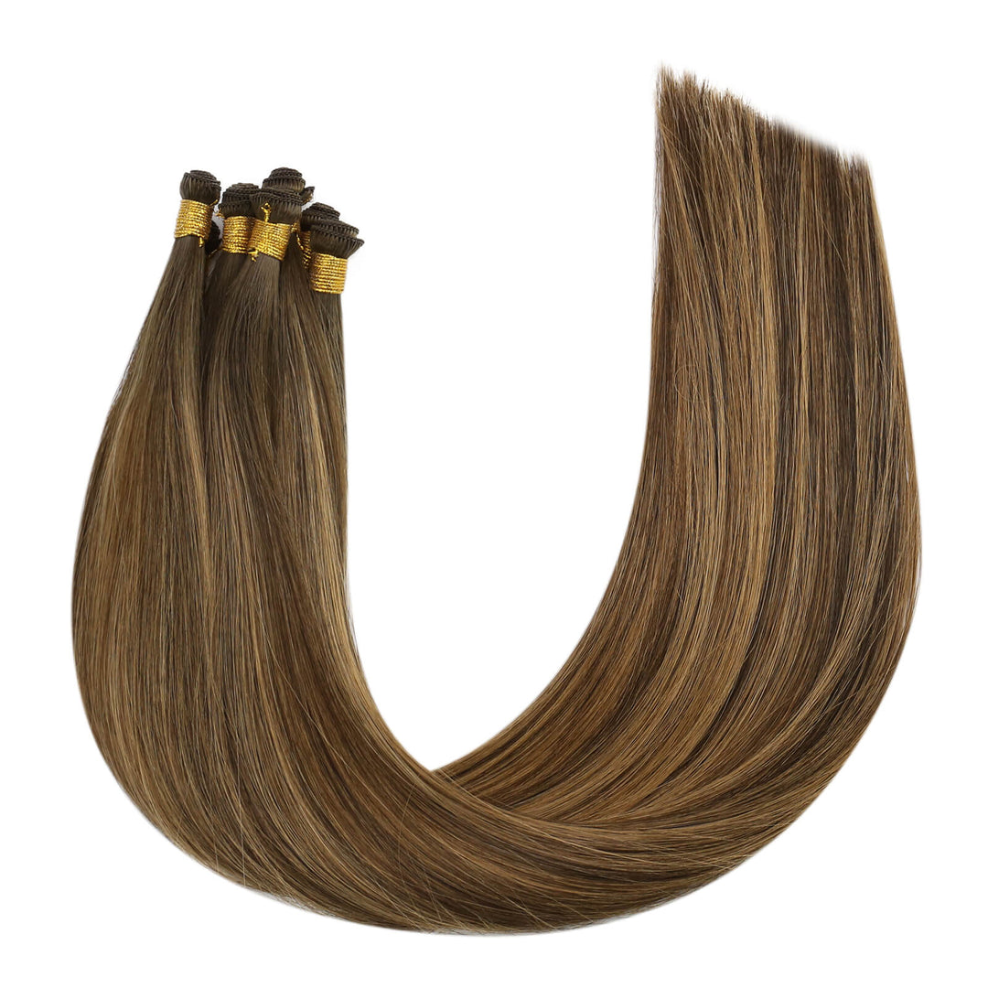 hand tied hair extensions shine and soft hair