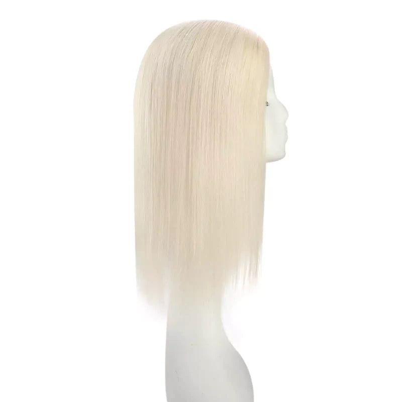 Seamless fishnet base hairpiece with virgin hair