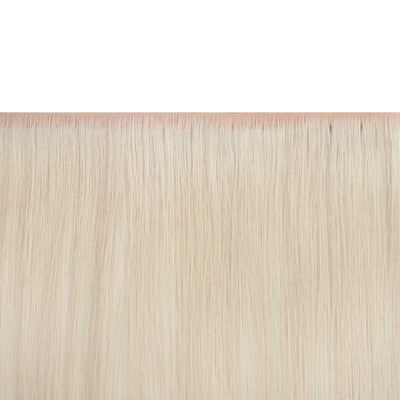Virgin Weft Hair Extension Invisible Injected Flat Weft With Hole White Blonde#1000