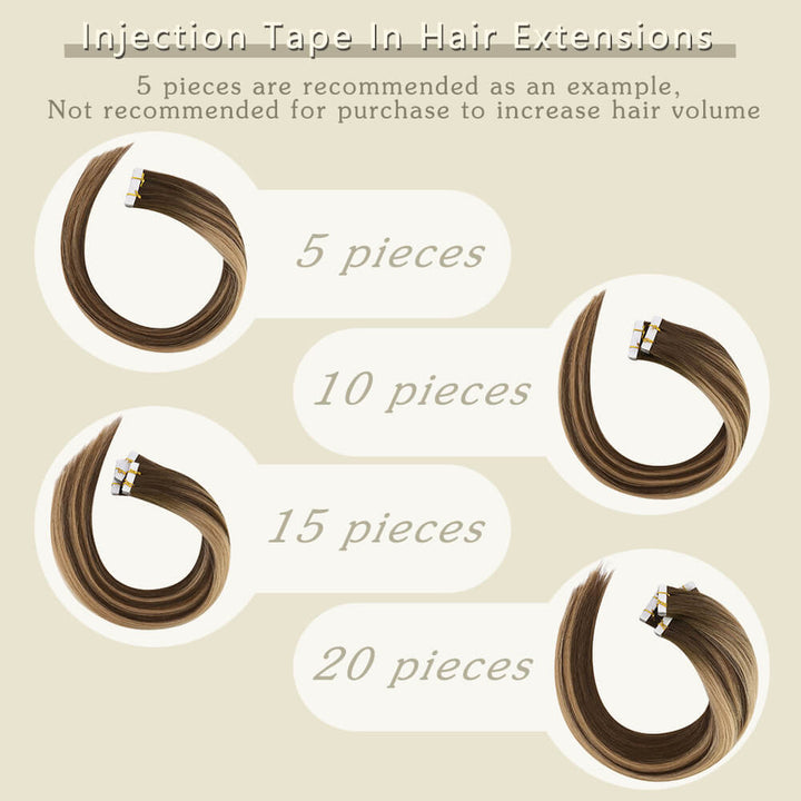Vivien Virgin Injection Tape in Hair Natural
