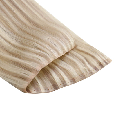 real hair for extensions Seamless Invisible Butterfly Weft for Natural Blend