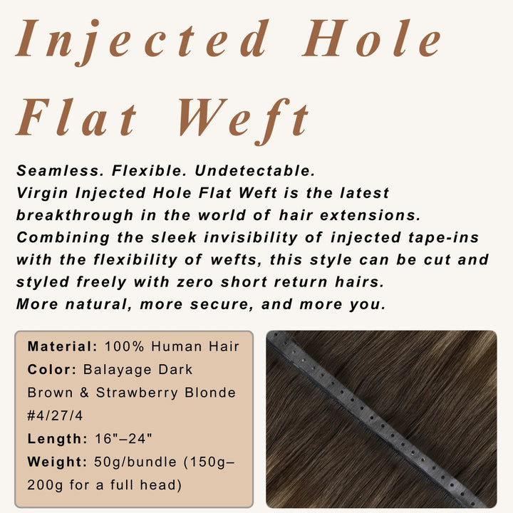Vivien Virgin Hole Flat Weft – made from 100% virgin human hair for an invisible and seamless blend