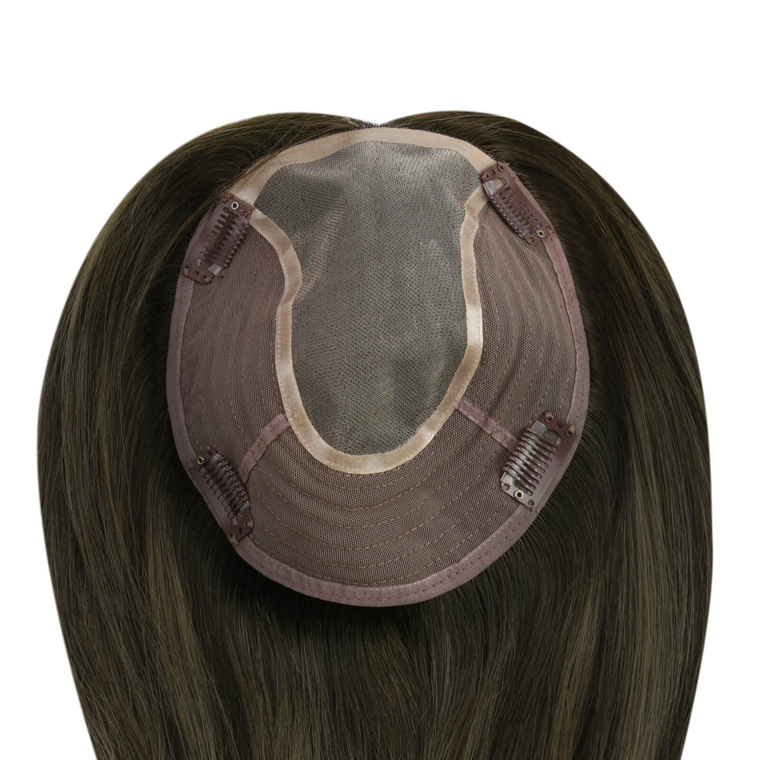 vivien hair topper-Full crown coverage with 6x7 inch base