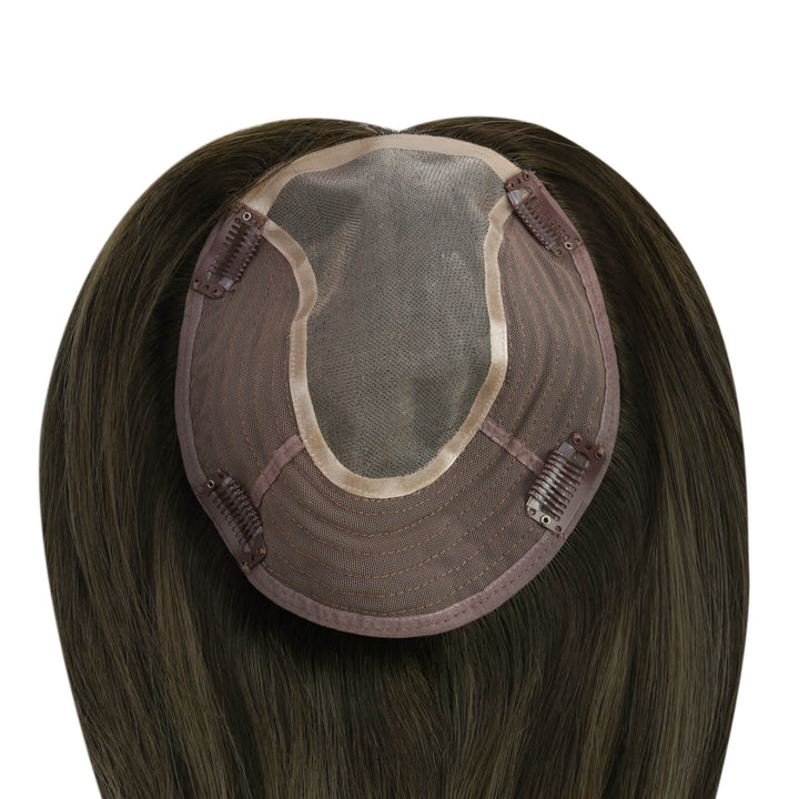 vivien hair topper-Full crown coverage with 6x7 inch base