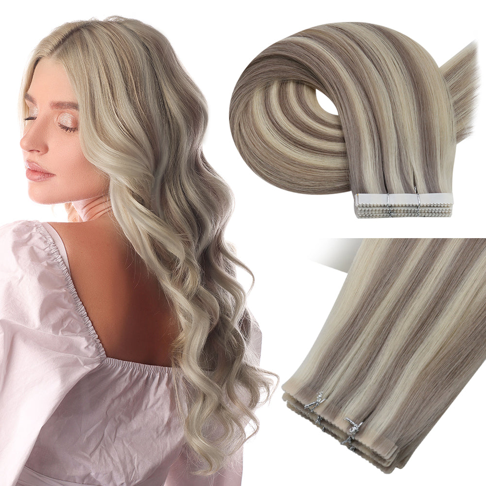 [SALE] Vivien Flower Injection Tape in Extensions Virgin Human Hair Highlights(#P19/60)-Flower Injection Tape in extension-Vivien