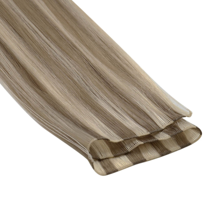Virgin+ Hand-tied weft extensions match you hair
