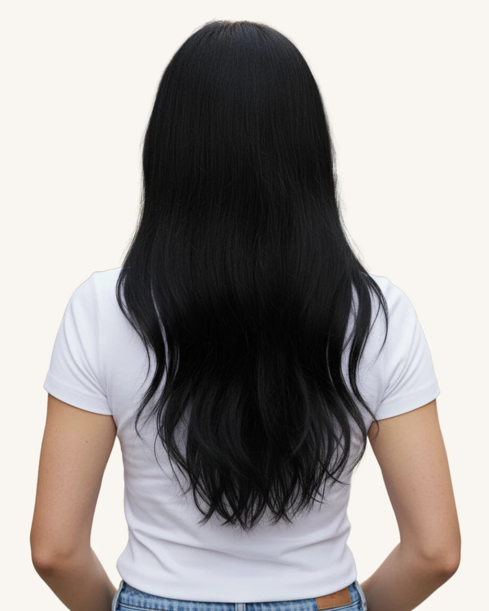 Seamless blend with natural hair clip ins