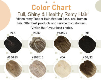 [US Only][Half Price][150% High Density Upgrade] Real Remy Clip in Crown Medium Hair Topper Hand-Made Hair Off Black Without Bangs for Women (#1b)