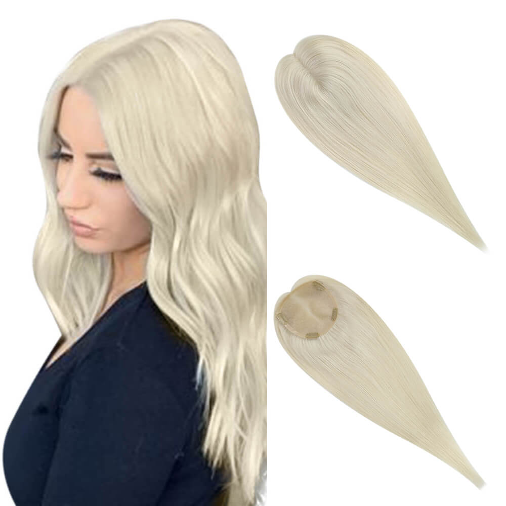 150 density Remy human large topper Blonde hair piece