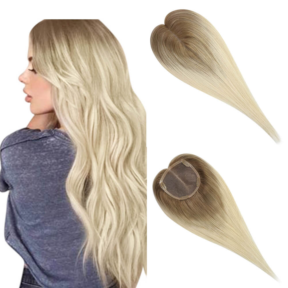 150density Remy human large topper Ombre hair toppers