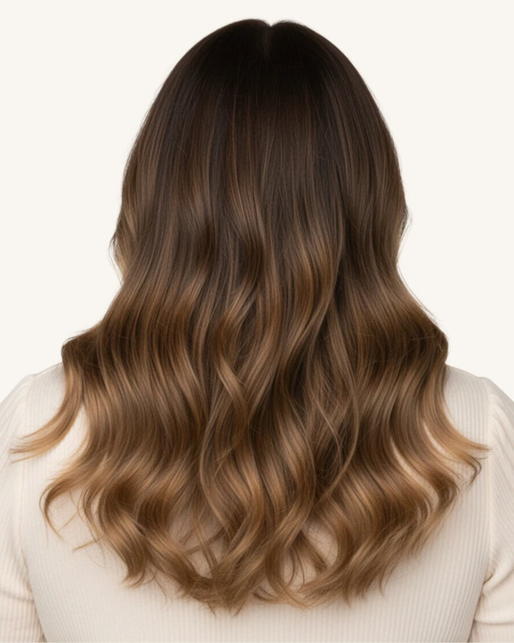 Silky thick clip in hair
