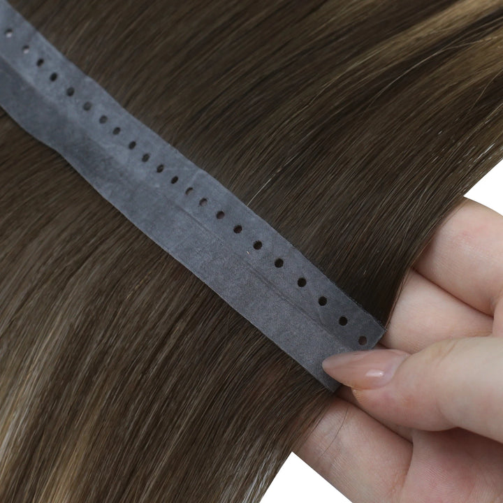 butterfly weft hair extensions side view