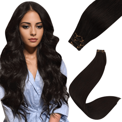 tape in real human hair extensions blonde