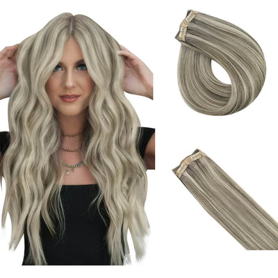 balayage virgin hair clip in hair extensions