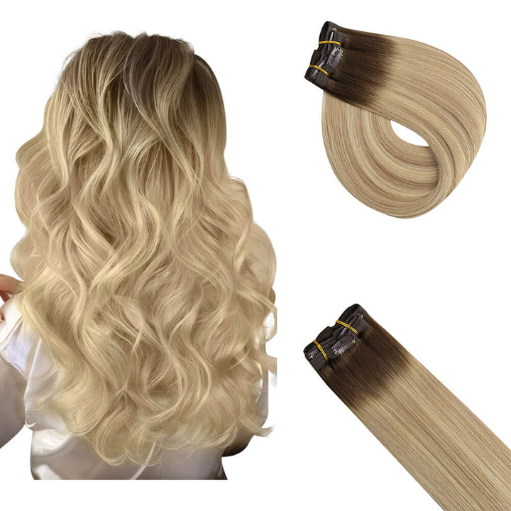 seamless human hair extensions clip in